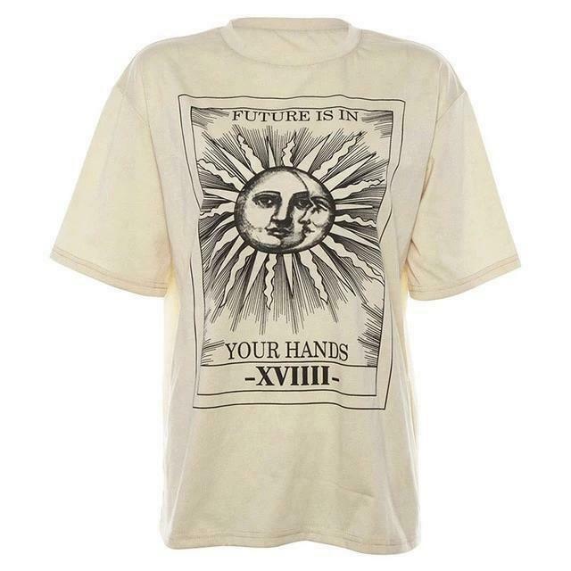 Cosmic Aesthetic T-shirt: Y2K Fashion with Coquette and Grunge Style