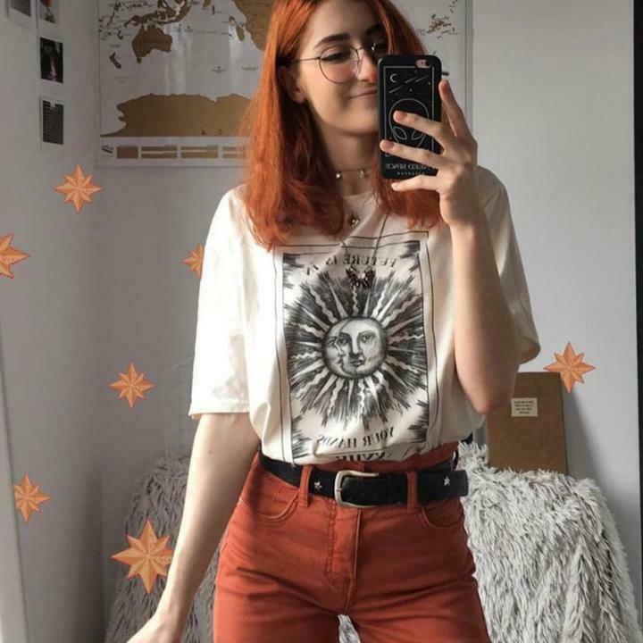 Cosmic Aesthetic T-shirt: Y2K Fashion with Coquette and Grunge Style