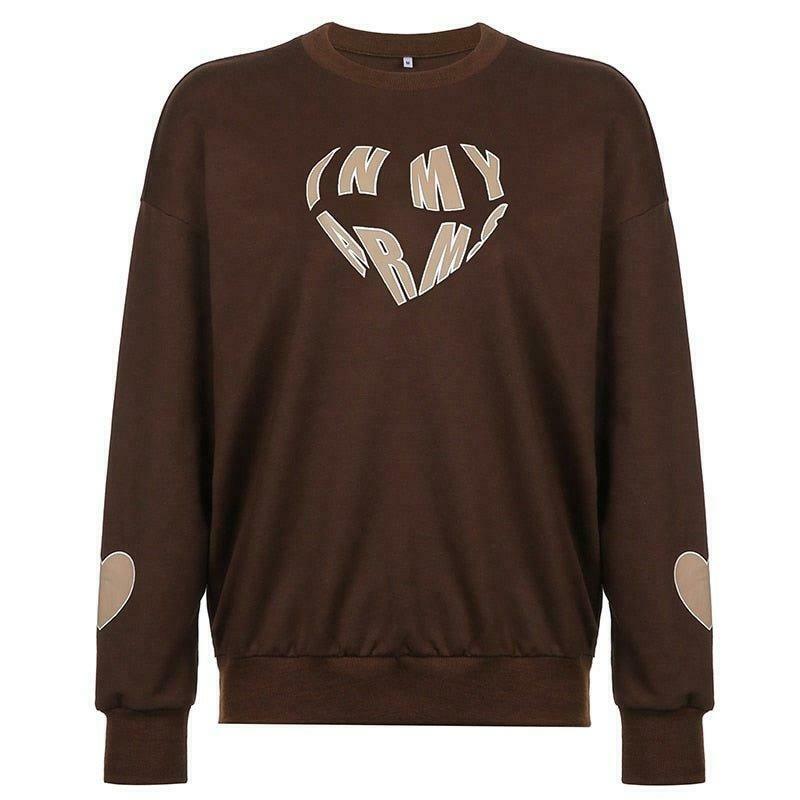 Cozy 'In My Arms' Sweatshirt - Y2K Aesthetic Fashion for Women