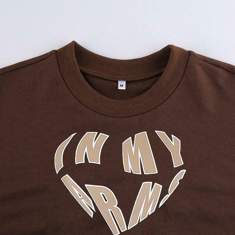 Cozy 'In My Arms' Sweatshirt - Y2K Aesthetic Fashion for Women