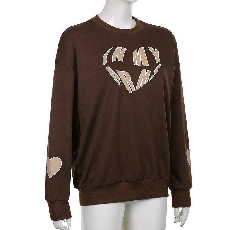 Cozy 'In My Arms' Sweatshirt - Y2K Aesthetic Fashion for Women