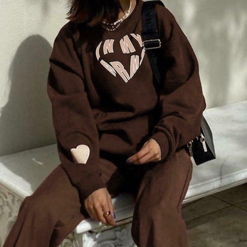 Cozy 'In My Arms' Sweatshirt - Y2K Aesthetic Fashion for Women