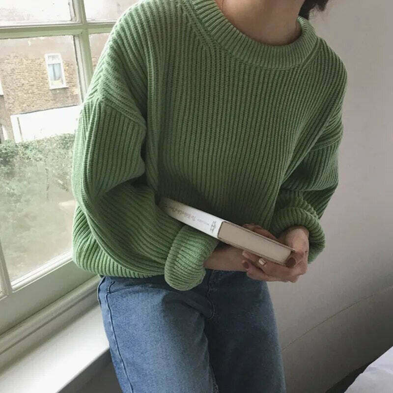 Cozy Cashmere Crowned Cloak Knitted Pullover - Y2K Fashion Aesthetic Women's Sweater