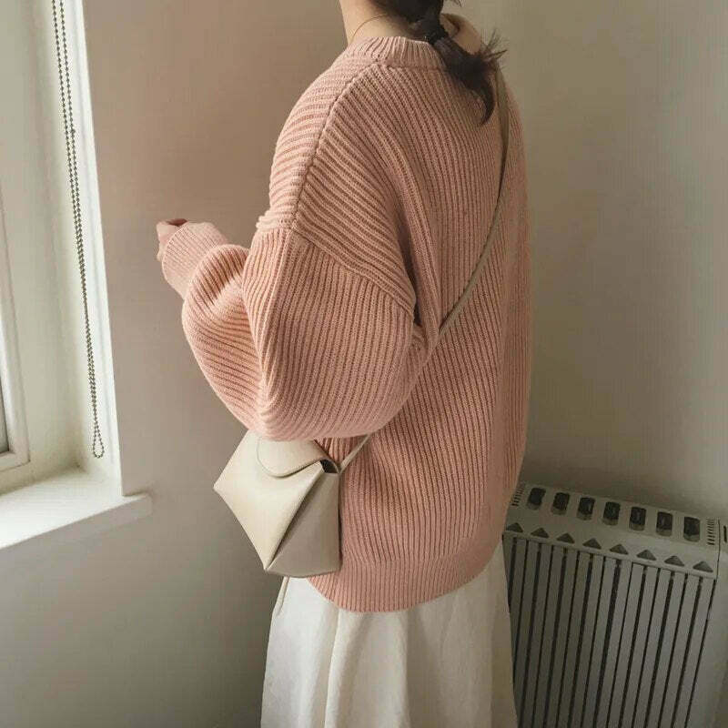 Cozy Cashmere Crowned Cloak Knitted Pullover - Y2K Fashion Aesthetic Women's Sweater