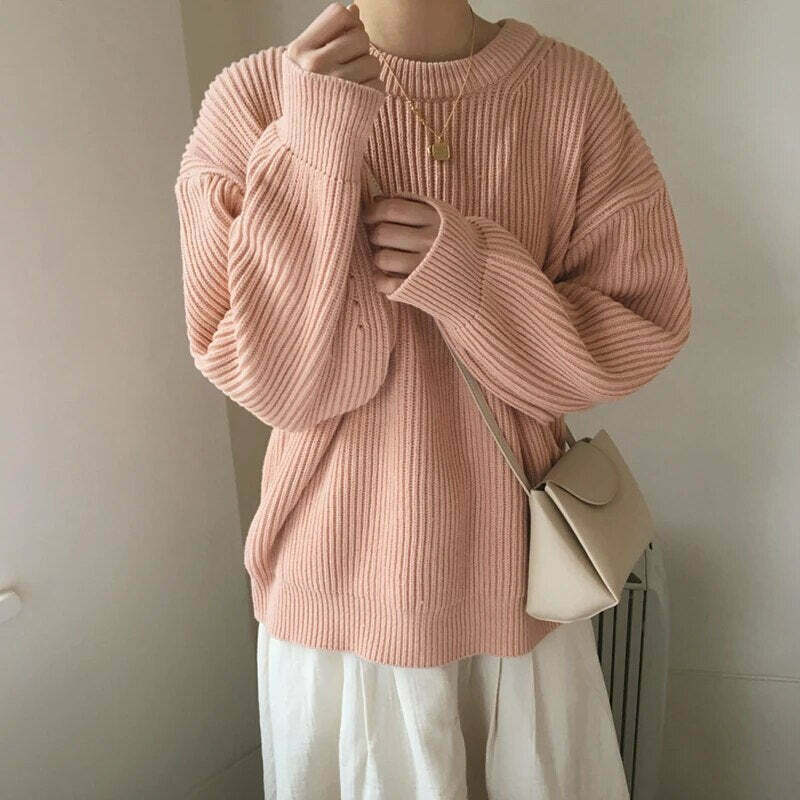 Cozy Cashmere Crowned Cloak Knitted Pullover - Y2K Fashion Aesthetic Women's Sweater