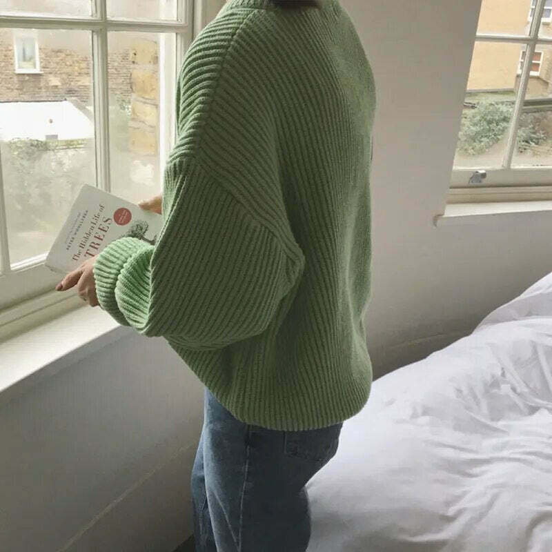Cozy Cashmere Crowned Cloak Knitted Pullover - Y2K Fashion Aesthetic Women's Sweater