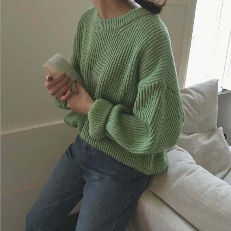 Cozy Cashmere Crowned Cloak Knitted Pullover - Y2K Fashion Aesthetic Women's Sweater