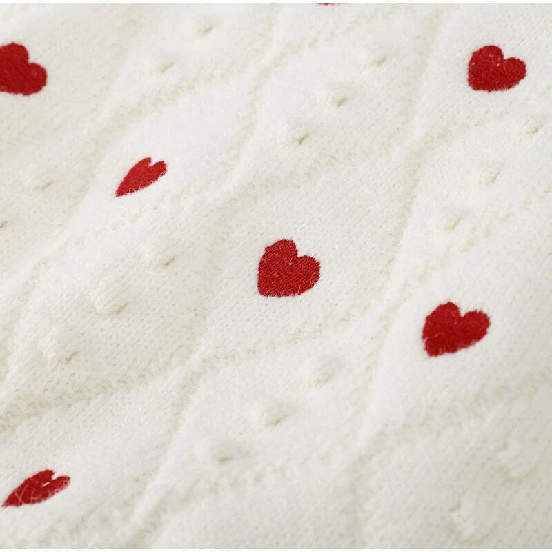 Cozy Cupid's Comfort Knit Sweater in Y2K Aesthetic for Women's Fashion