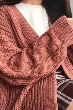 Cozy Hygge Cardigan: Y2K Fashion - Grunge Aesthetic, Cute Tops, Pastel Goth, Cargo Skirt