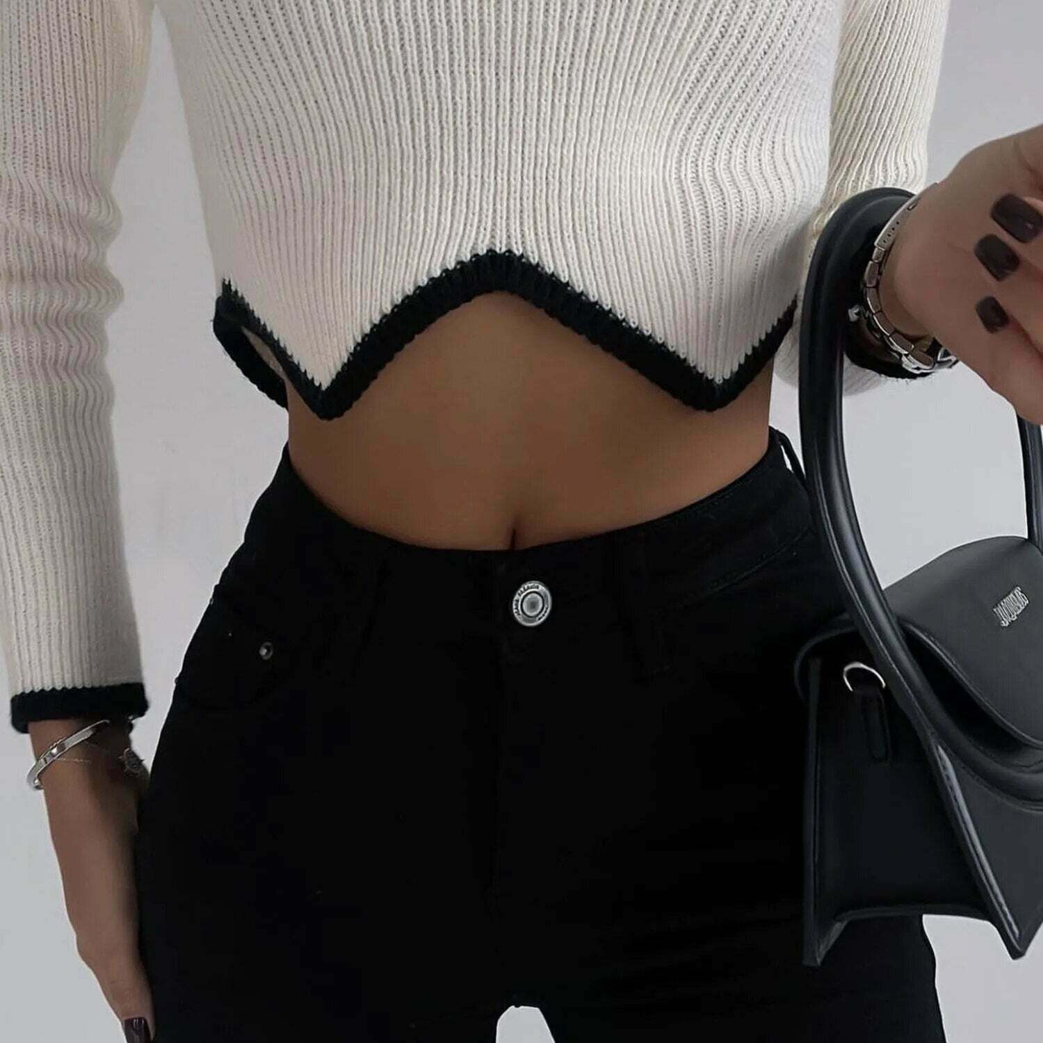 Cozy Knit Turtleneck Sweater for Women - Y2K Fashion with a Touch of Coquette Aesthetic