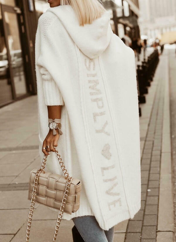 Cozy Loose-Knit Mid-Length Cardigan | Y2K Fashion Aesthetic with Grunge & Cottagecore Vibes