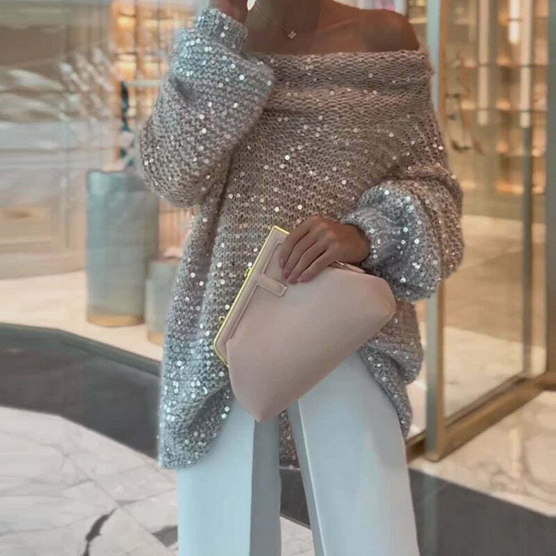 Cozy One-Shoulder Sweater: Y2K Fashion with Coquette & Grunge Aesthetics