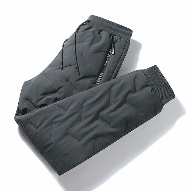 Cozy Plush Fleece Lined Thermal Joggers for Women - Y2K Fashion Aesthetic Warmth