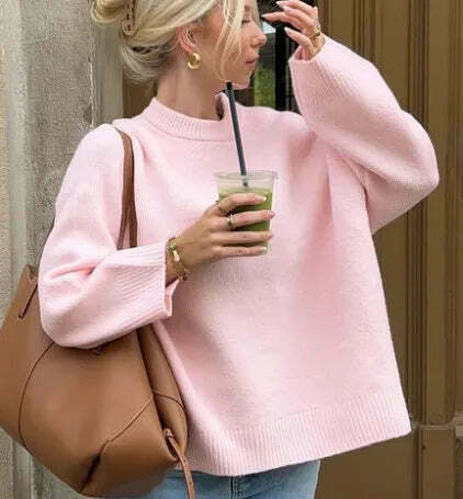 Cozy Turtleneck Pullover: Y2K Aesthetic Fall Favorite for Women's Fashion