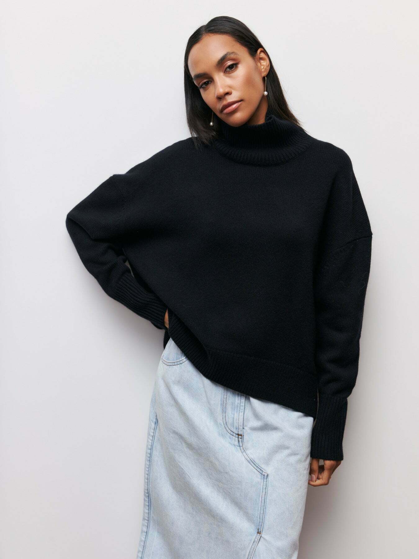 Cozy Turtleneck Sweater: Y2K Fashion Aesthetic with Grunge, Coquette, and Pastel Goth Vibes
