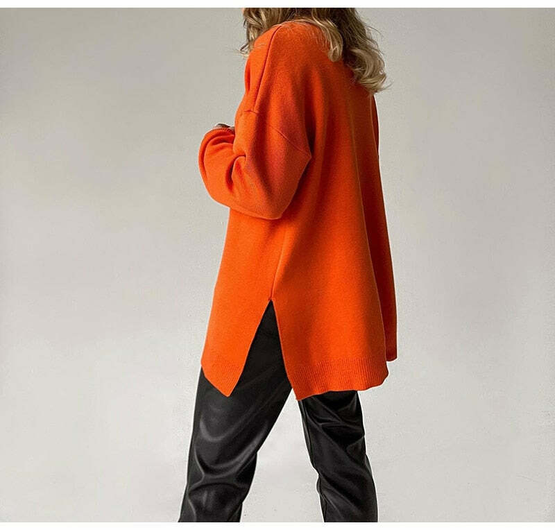 Cozy Up Turtleneck Sweater in Y2K Aesthetic for Women's Fashion