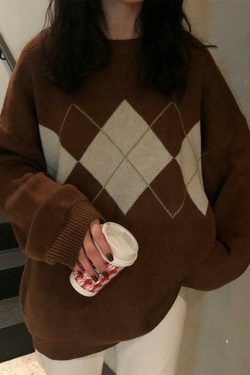 Cozy Y2K Knit Jumper: Grunge Aesthetic, Pastel Goth, Cute Tops, Cargo Skirt, Old Money Style