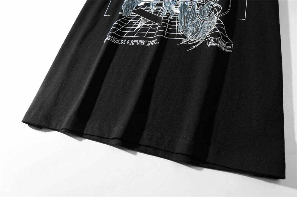 CROXX OFFICIAL Cyber Punk T-Shirt - Y2K Aesthetic Grunge Style Coquette Fashion