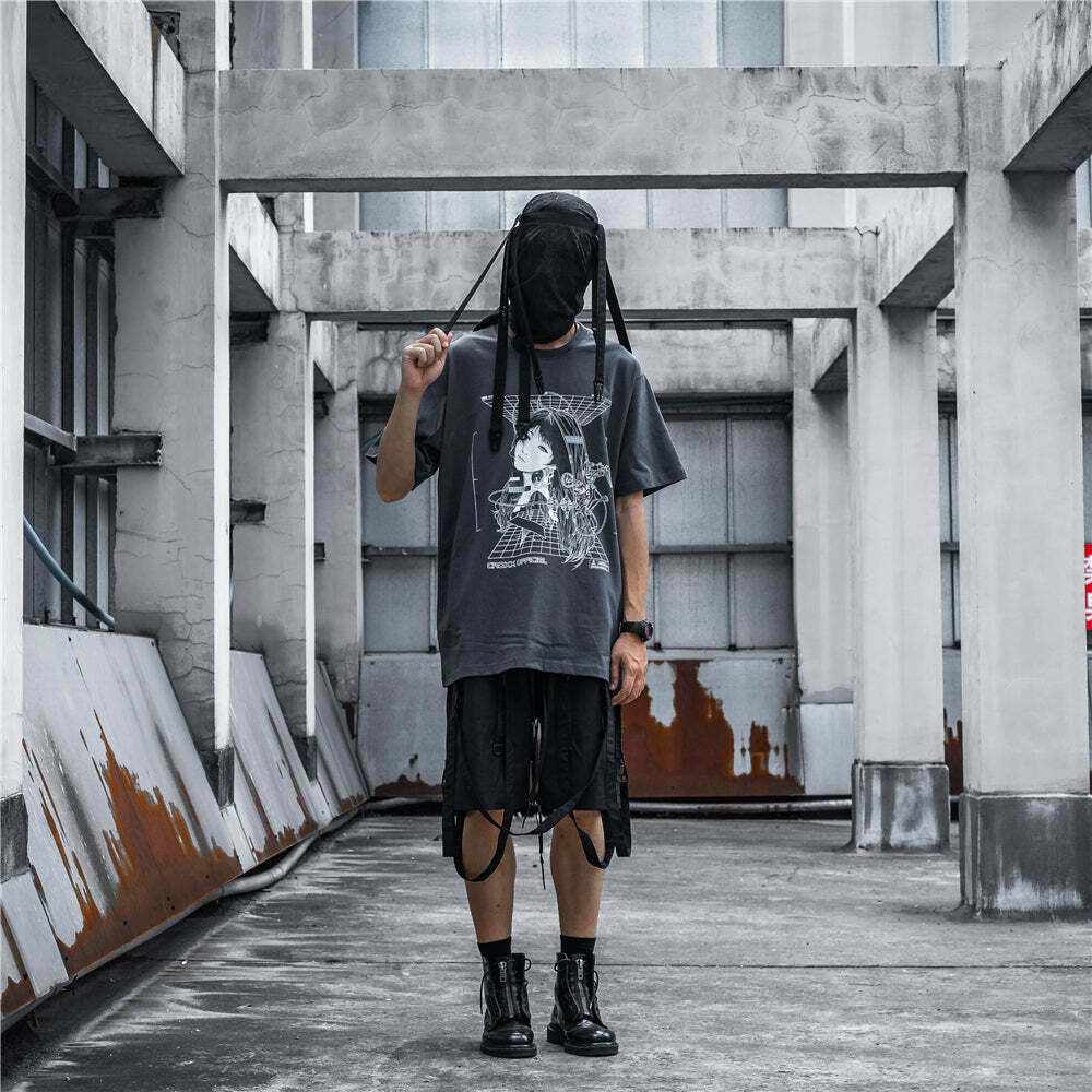 CROXX OFFICIAL Cyber Punk T-Shirt - Y2K Aesthetic Grunge Style Coquette Fashion
