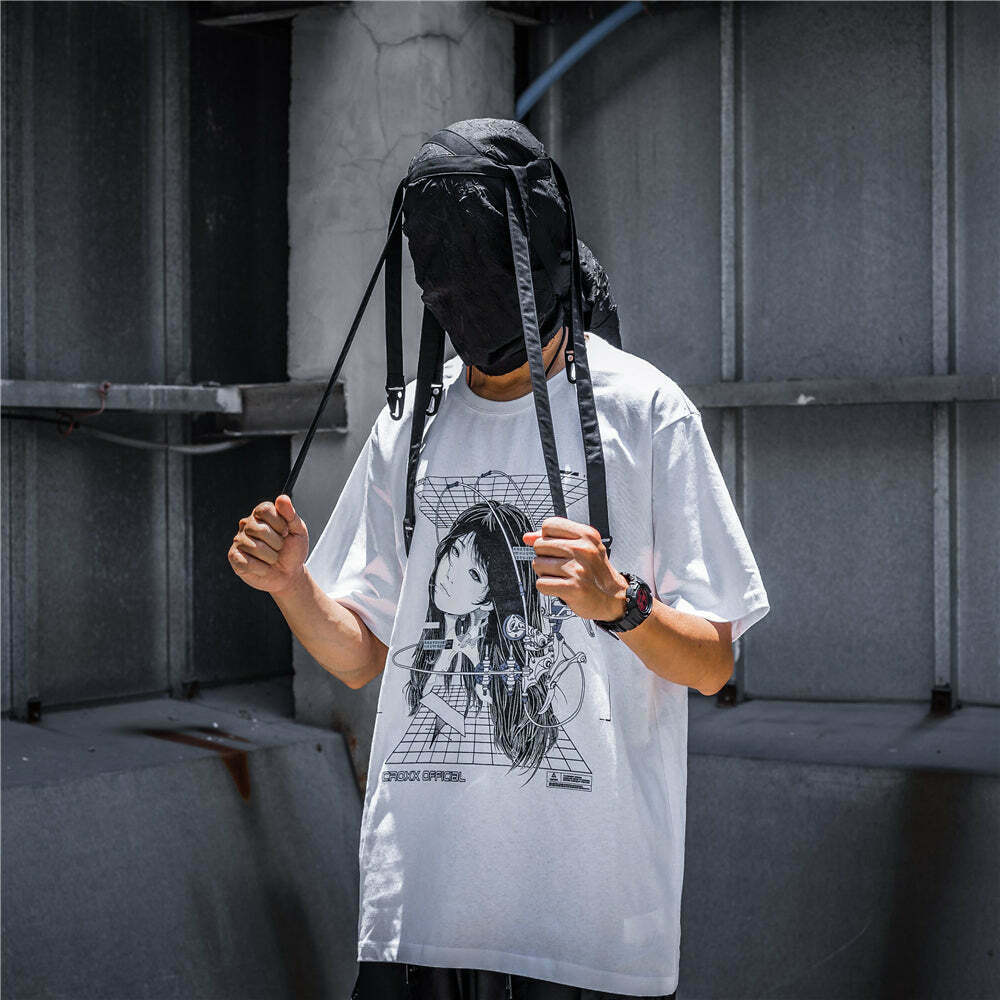 CROXX OFFICIAL Cyber Punk T-Shirt - Y2K Aesthetic Grunge Style Coquette Fashion