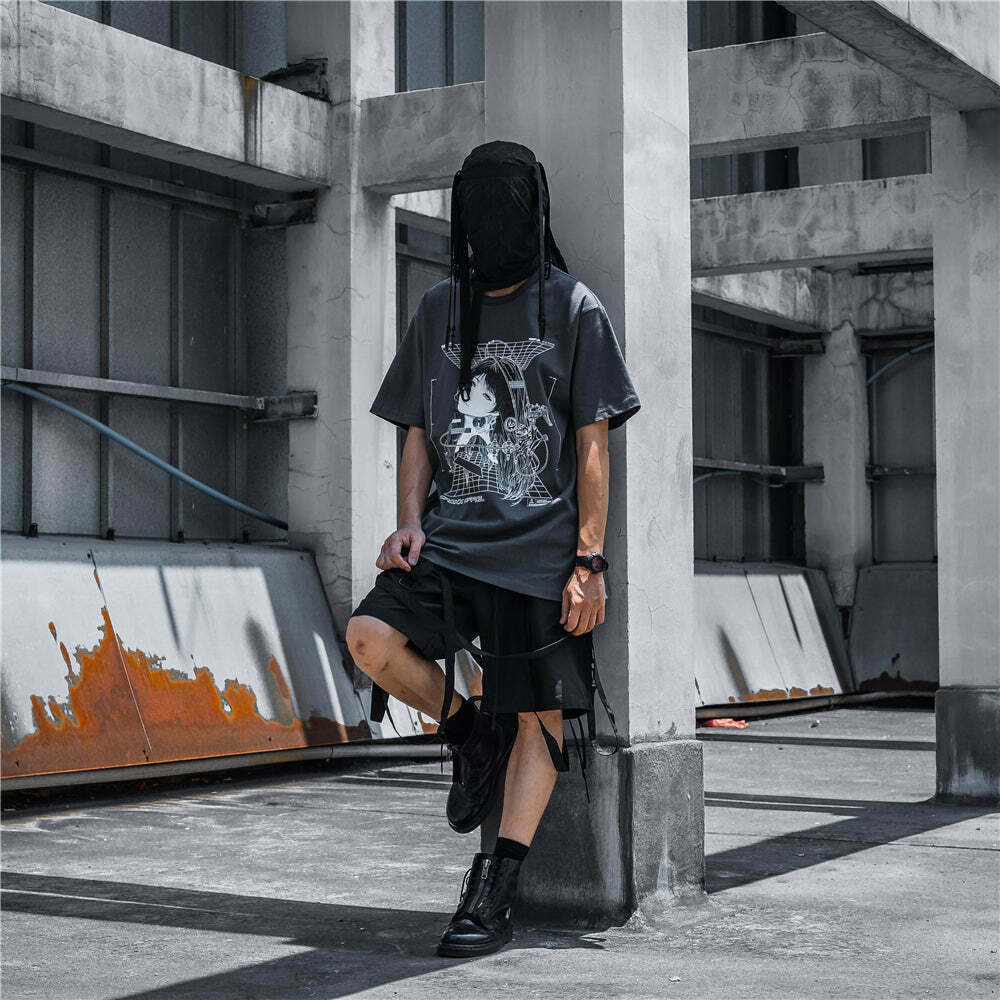 CROXX OFFICIAL Cyber Punk T-Shirt - Y2K Aesthetic Grunge Style Coquette Fashion