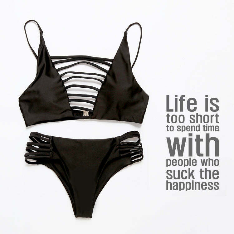 Cute Cactus Print Front Knot Bikini Set for Y2K Fashion Enthusiasts