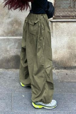 Cute Cargo Skirt & Baggy Low Waist Denim Set - Y2K Aesthetic Fashion for Women