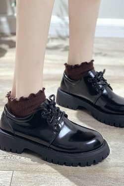 Daisy Grunge Shoes - Y2K Aesthetic Footwear for Women with a Coquette Twist