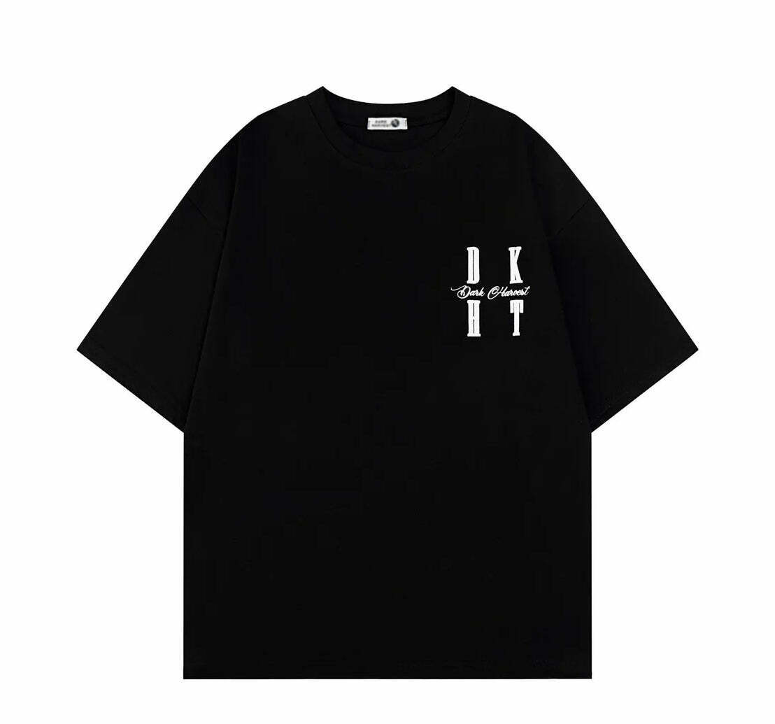 DARK HARVEST 'DKHST' Logo Tee - Y2K Aesthetic Fashion, Grunge & Coquette Vibes