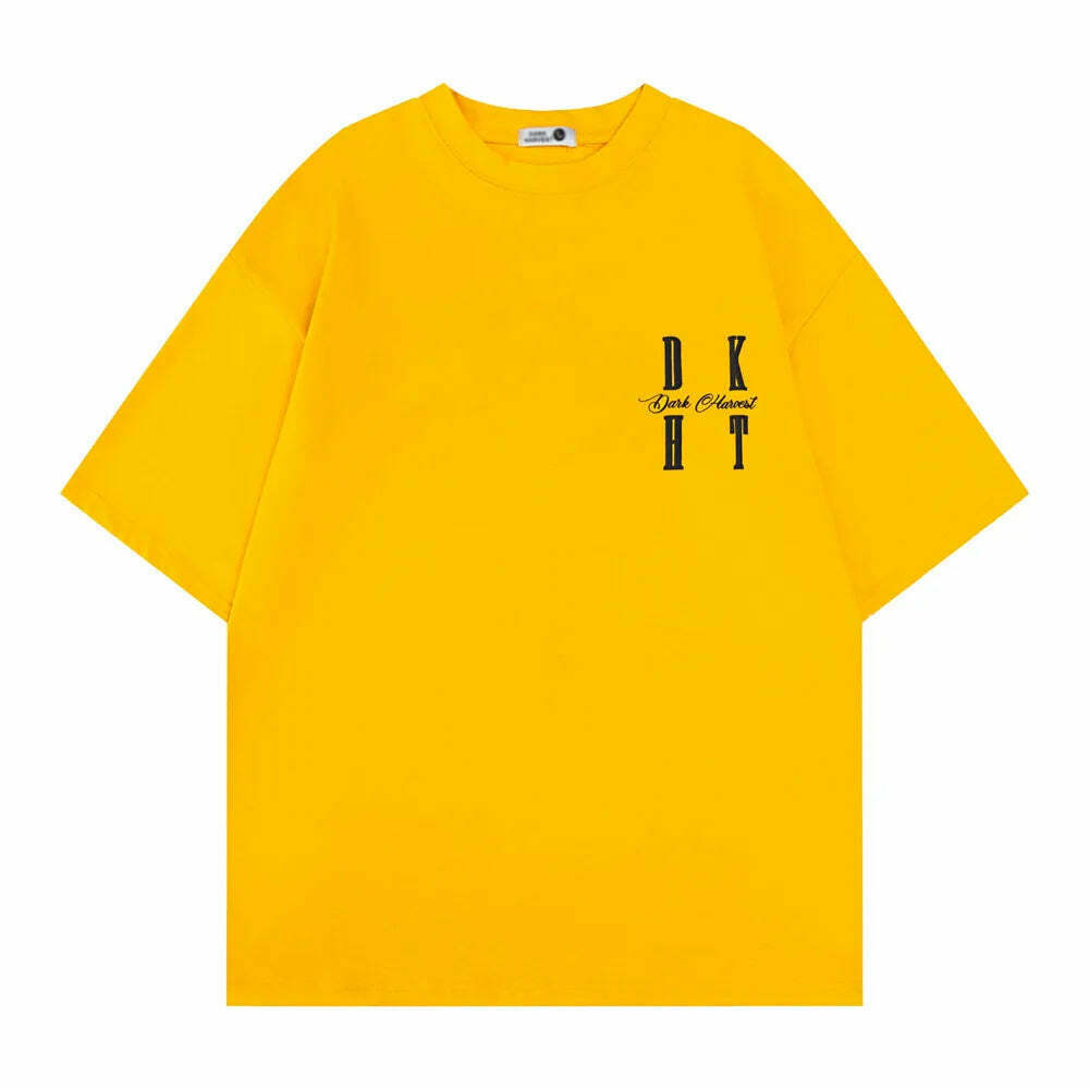 DARK HARVEST 'DKHST' Logo Tee - Y2K Aesthetic Fashion, Grunge & Coquette Vibes
