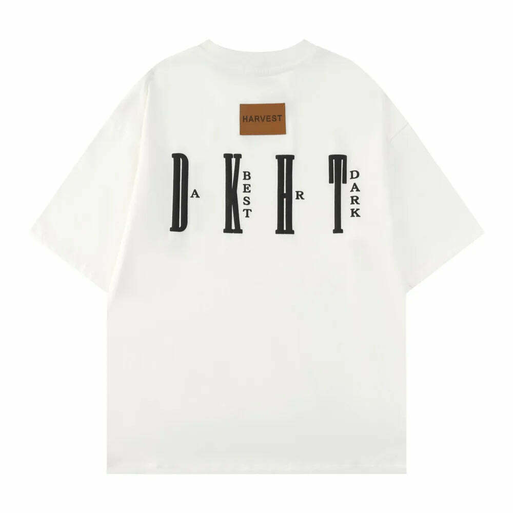 DARK HARVEST 'DKHST' Logo Tee - Y2K Aesthetic Fashion, Grunge & Coquette Vibes