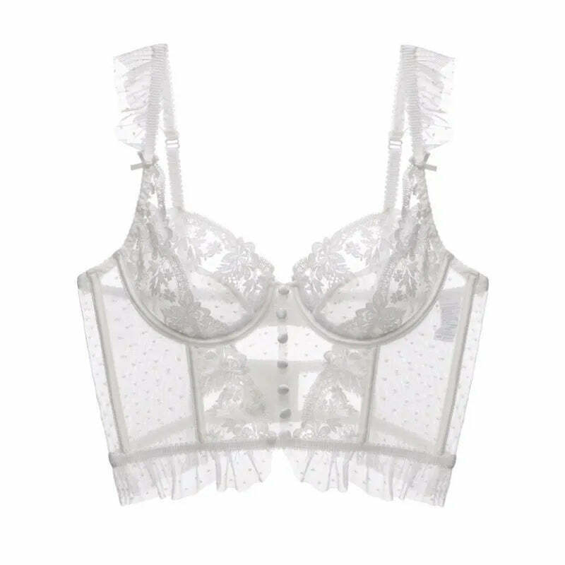 Delicate Dreams Lace Corset - Y2K Fashion Statement with Coquette Aesthetic & Grunge Style