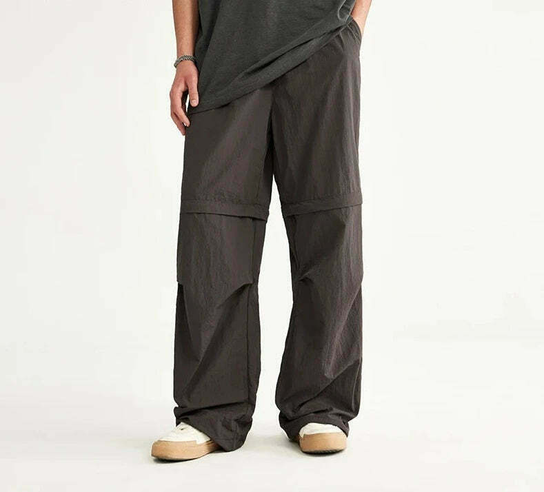 Detachable Waterproof Nylon Shorts/Trousers for Y2K Fashion Enthusiasts