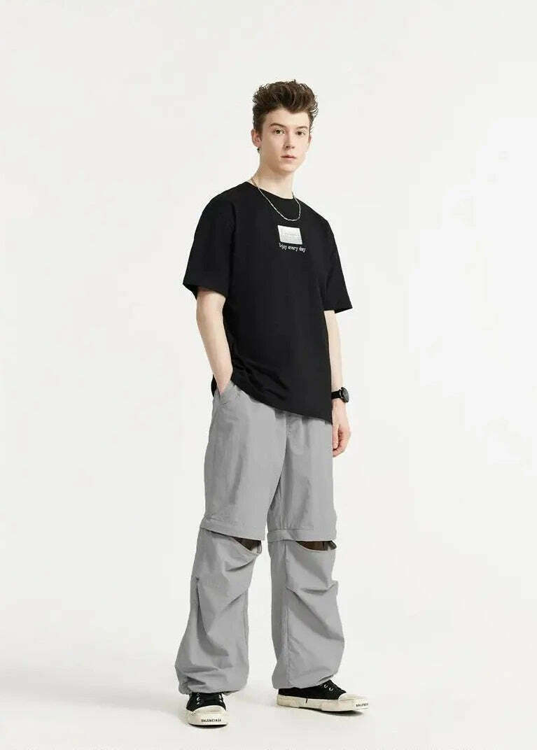 Detachable Waterproof Nylon Shorts/Trousers for Y2K Fashion Enthusiasts