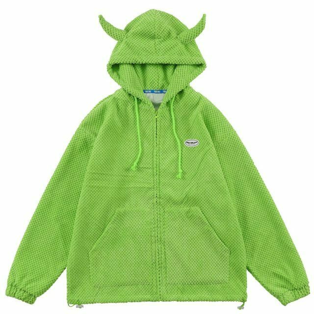 Devil Horns Hoodie - Y2K Fashion Statement with a Coquette Aesthetic Twist for Women