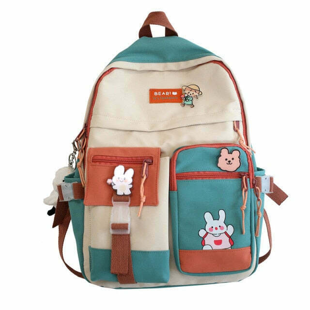 Duck Design Cute School Backpack - Y2K Fashion Aesthetic for Women with Coquette and Grunge Style