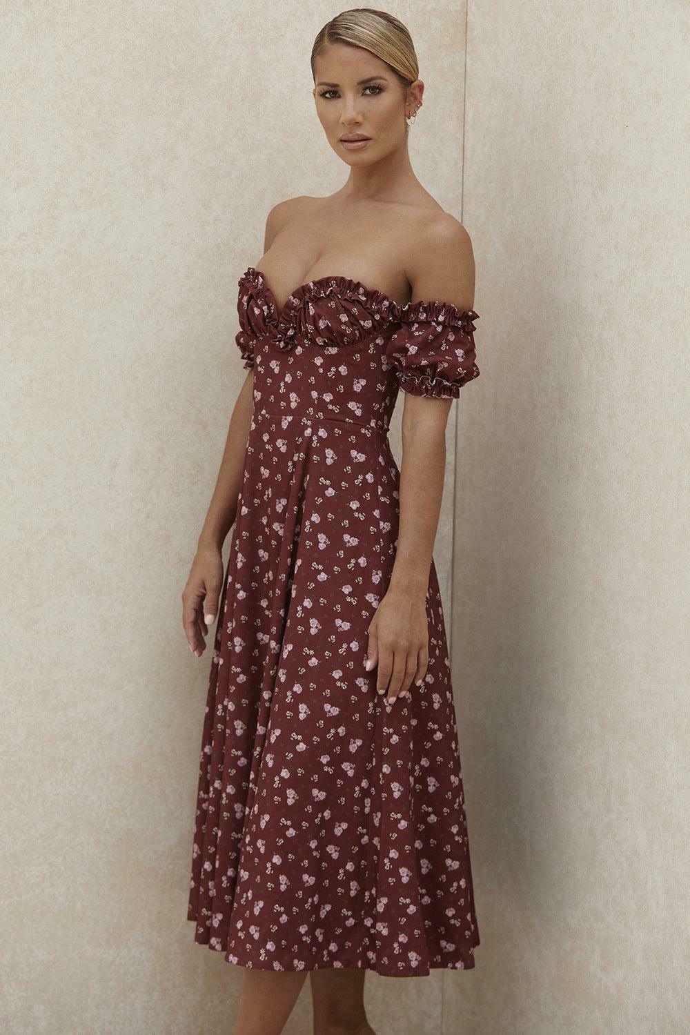 Edel Cottagecore Ruffle Floral Dress - Vintage Y2K Fashion with Coquette Aesthetic