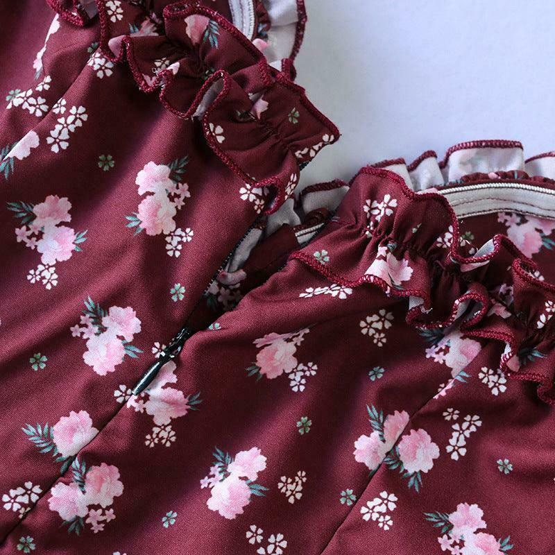 Edel Cottagecore Ruffle Floral Dress - Vintage Y2K Fashion with Coquette Aesthetic
