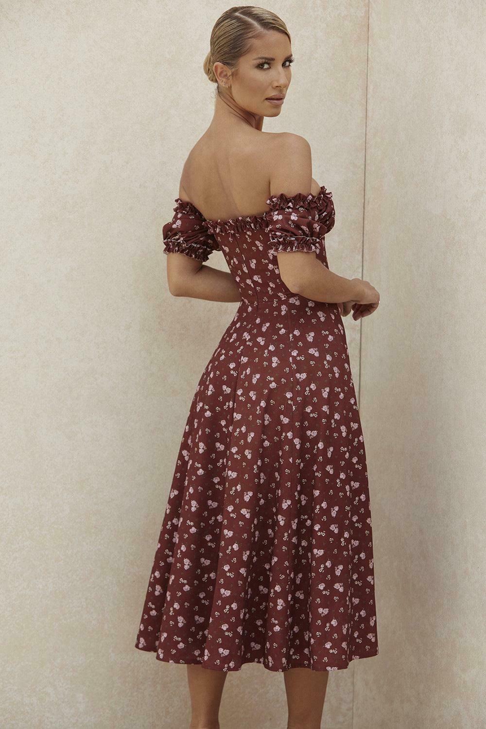 Edel Cottagecore Ruffle Floral Dress - Vintage Y2K Fashion with Coquette Aesthetic
