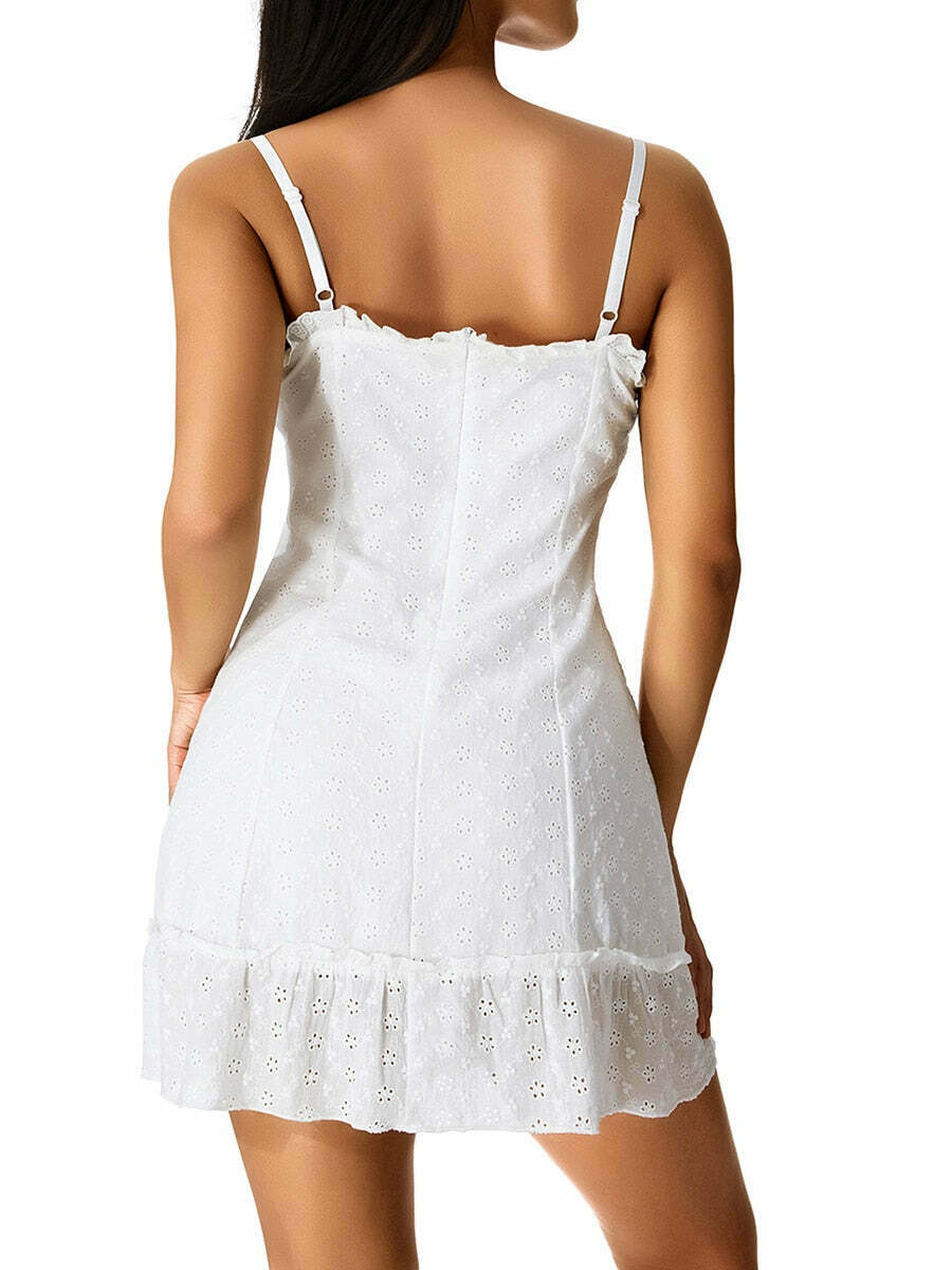 Ella Floral Cut-Out Dress - Vintage-Inspired Y2K Fashion with Coquette & Grunge Aesthetic