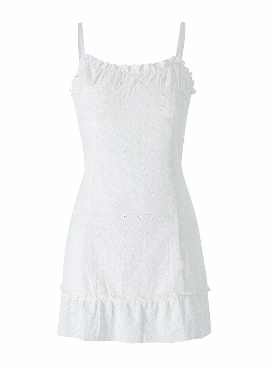 Ella Floral Cut-Out Dress - Vintage-Inspired Y2K Fashion with Coquette & Grunge Aesthetic