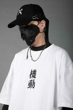 Embroidered Kanji Y2K Fashion Tee - Coquette Aesthetic Grunge Style with Pastel Goth Vibes