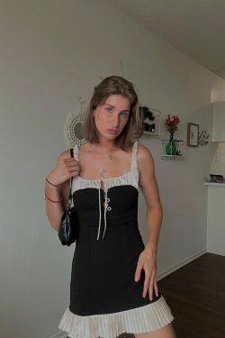 Ethereal Poise Mini Dress: Y2K Fashion with Coquette Aesthetic and Grunge Style