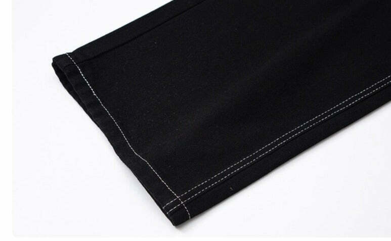 Flame Stitch Jeans: Y2K Fashion Statement with Coquette Aesthetic and Grunge Style