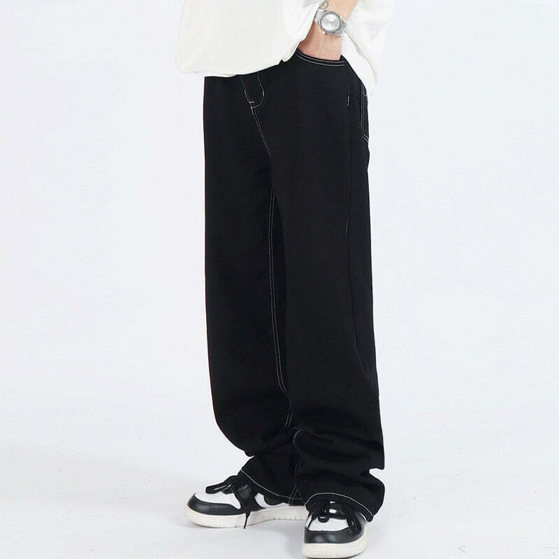 Flame Stitch Jeans: Y2K Fashion Statement with Coquette Aesthetic and Grunge Style