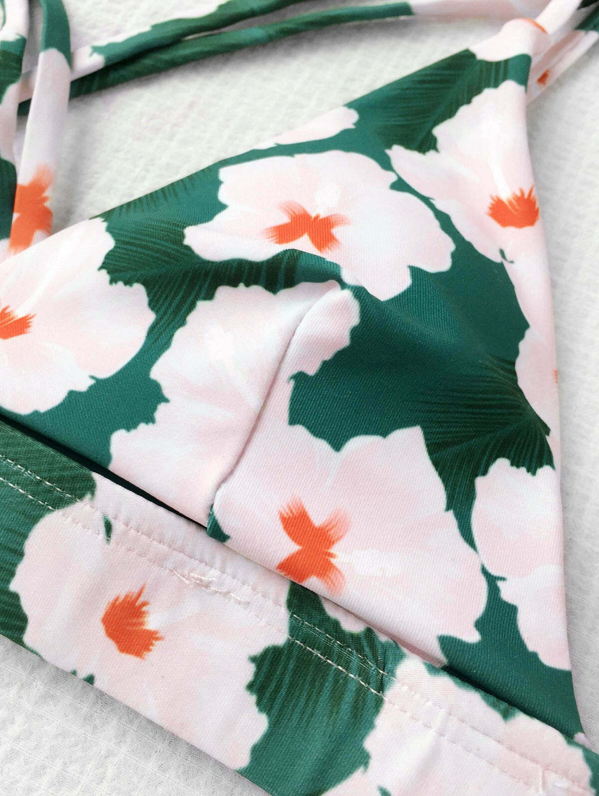 Floral Padded Cross Back Bikini for Y2K Fashion Enthusiasts