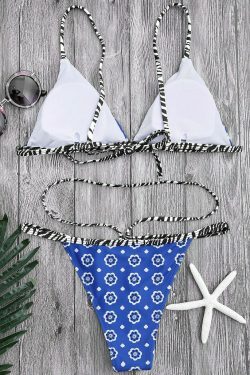 Floral Print Tanga String Bikini Set - Y2K Fashion Swimwear with Coquette & Grunge Aesthetic