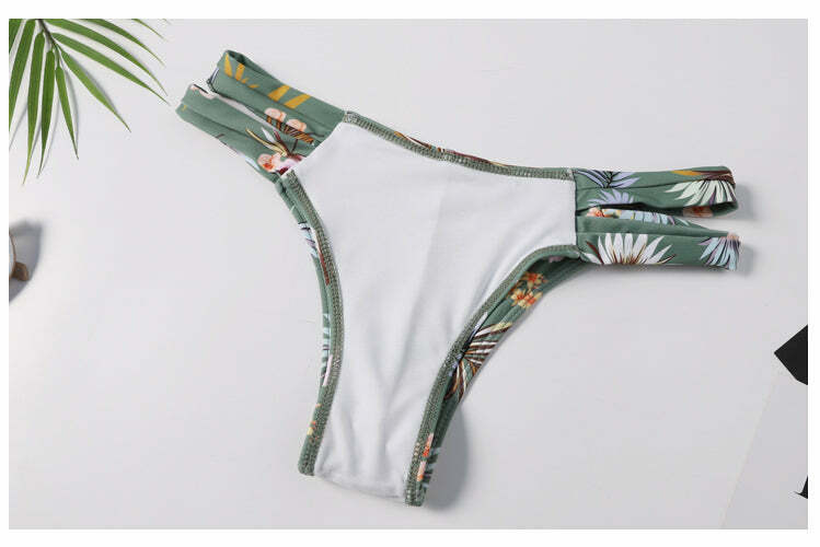 Flower Cutout Denim Cami Bikini Set - Y2K Fashion Swimwear with Coquette & Grunge Aesthetic