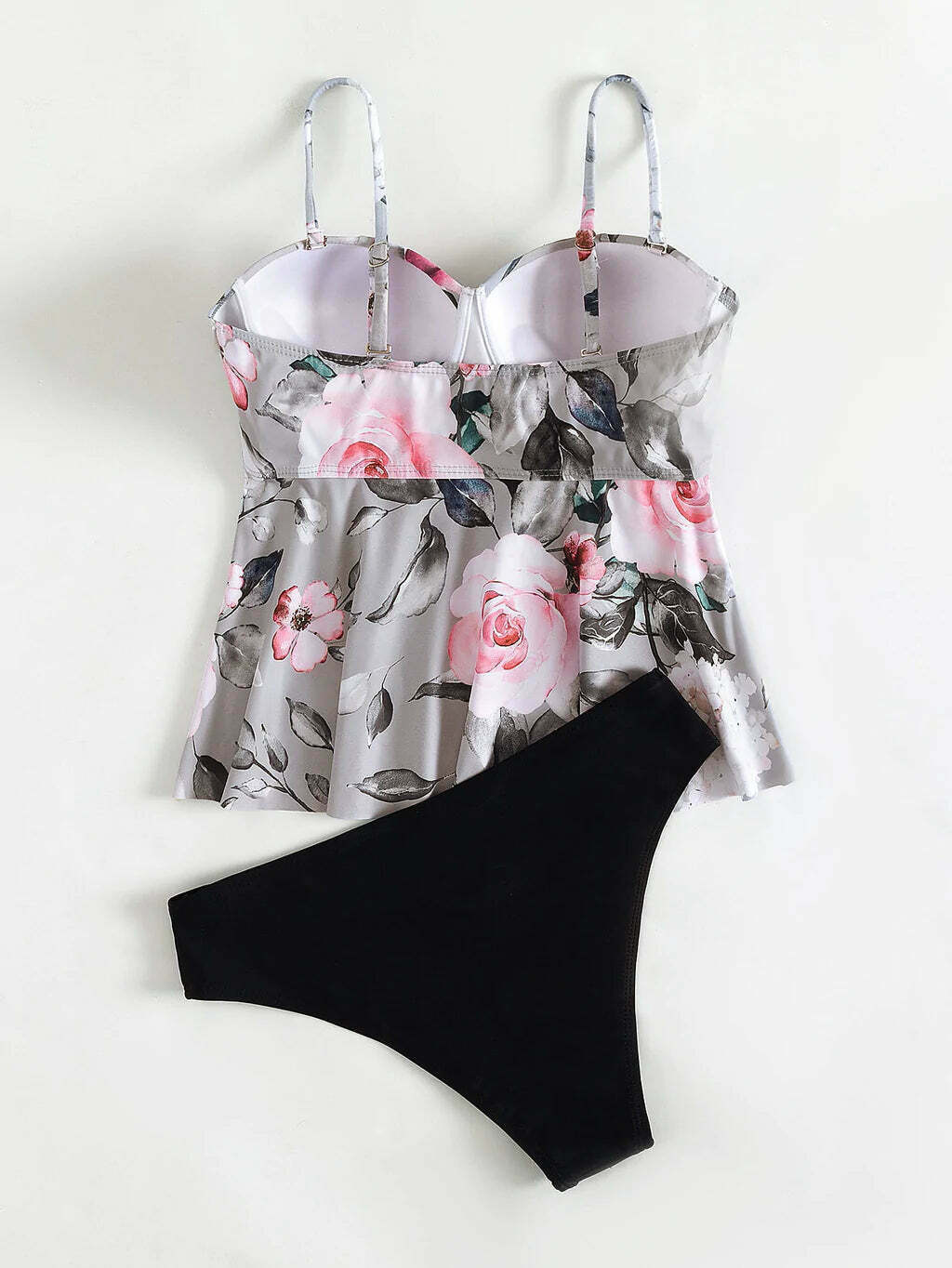 Flower Print Swimsuit Bikini for Y2K Aesthetic Fashion - Coquette & Grunge Style