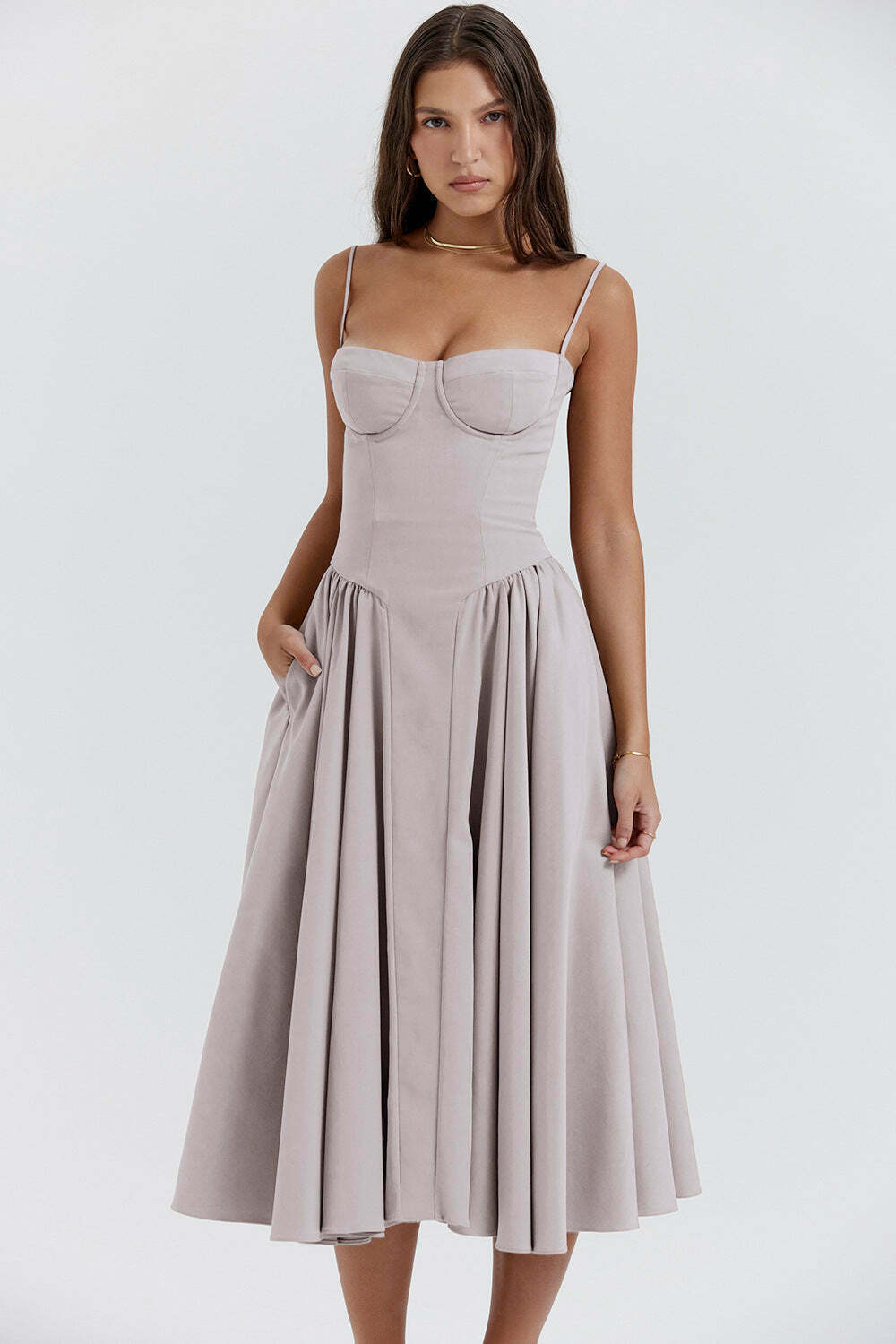 French Retro Midi Summer Dress - Y2K Aesthetic Vintage Style for Women